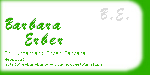 barbara erber business card